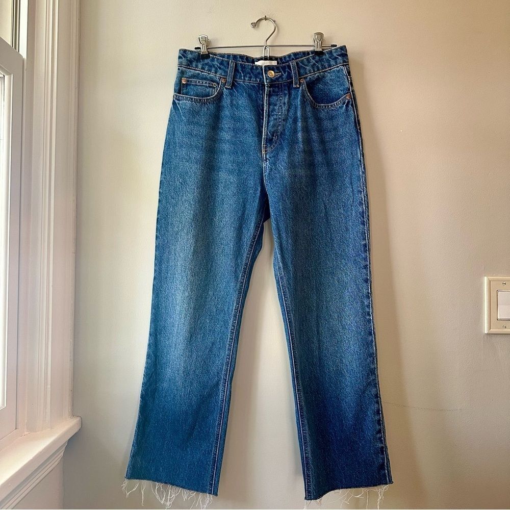 H&M Wide Leg High Rise Blue Jean 6